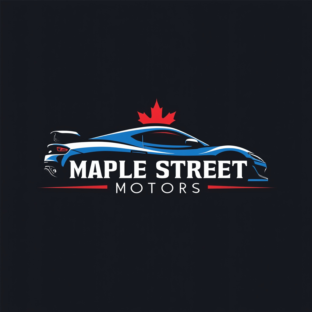 Maple Street Motors Vintage Style Logo